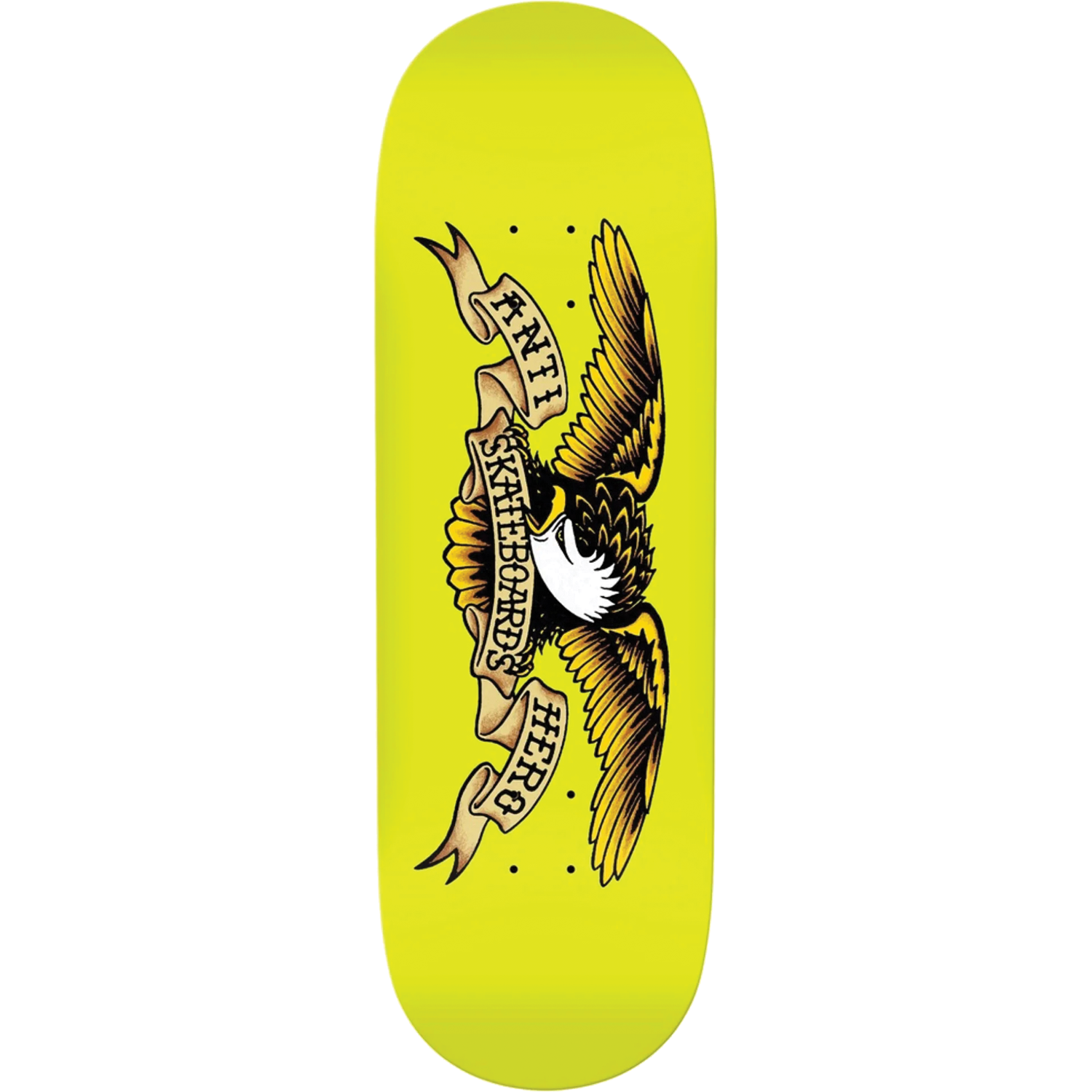 Anti Hero Shaped Eagle Deck - 10" Horse Pill Yellow