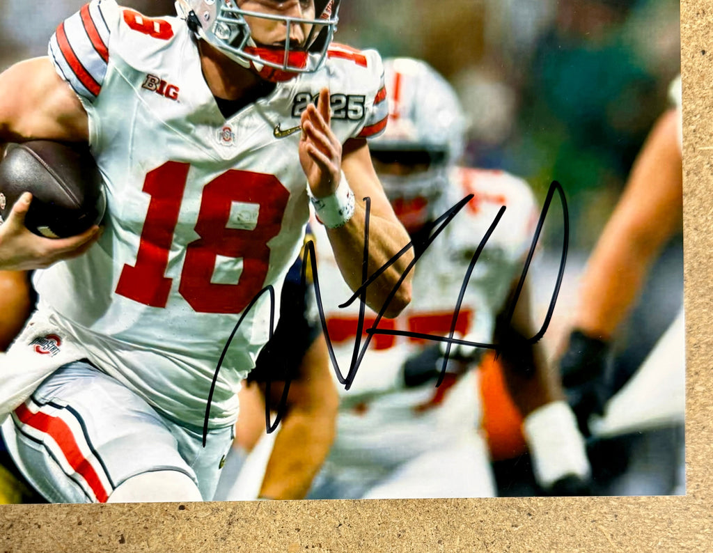 Will Howard National Champ 2025 QB Signed Ohio State 8X10 Photo With JSA COA