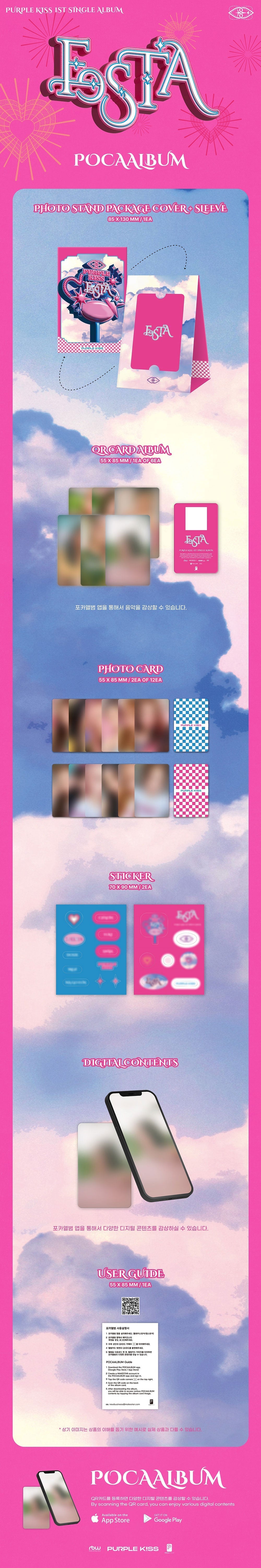 Purple Kiss 1st Single Album - Festa (Poca Album)