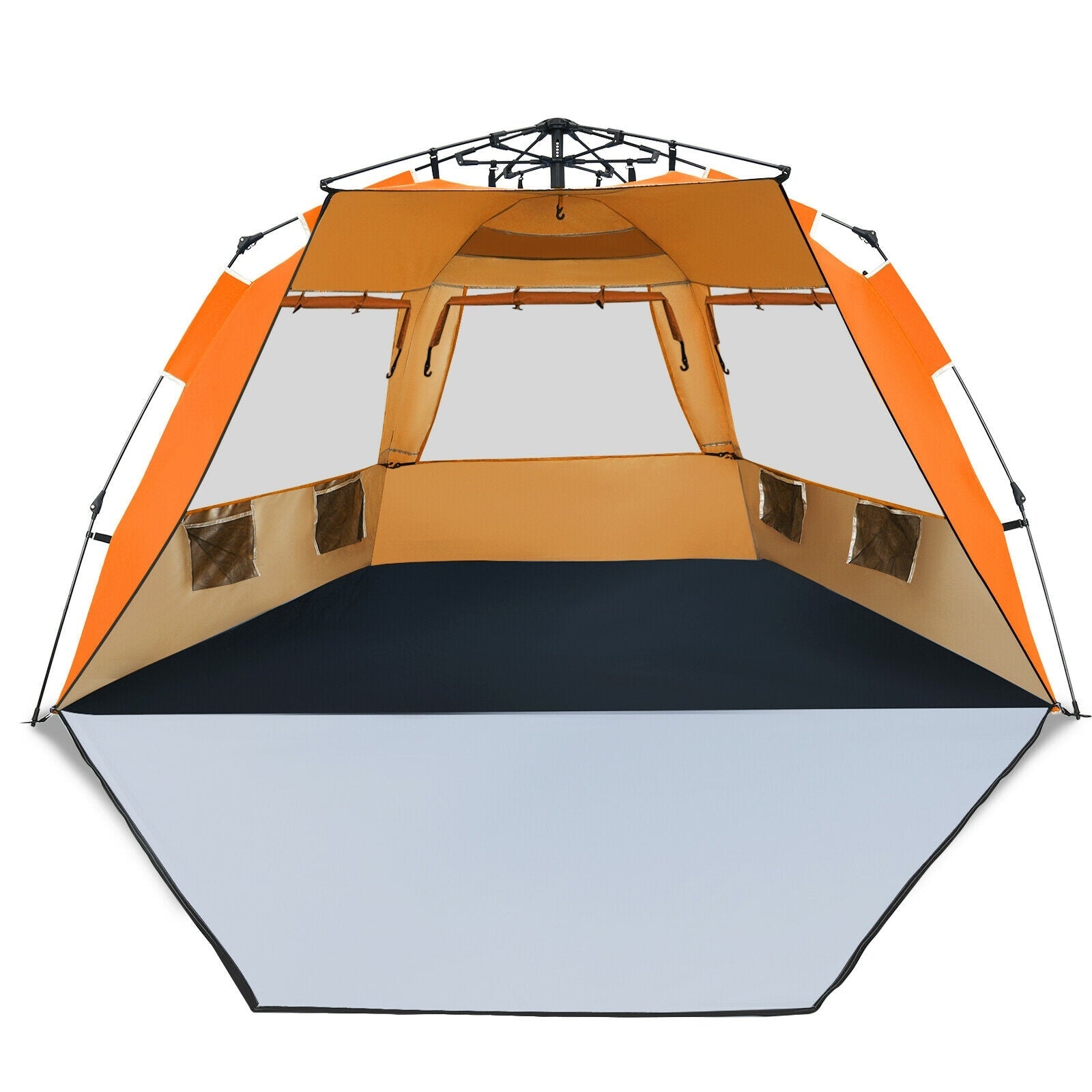 3-4 Person Easy Pop Up Beach Tent UPF 50+ Portable Sun Shelter