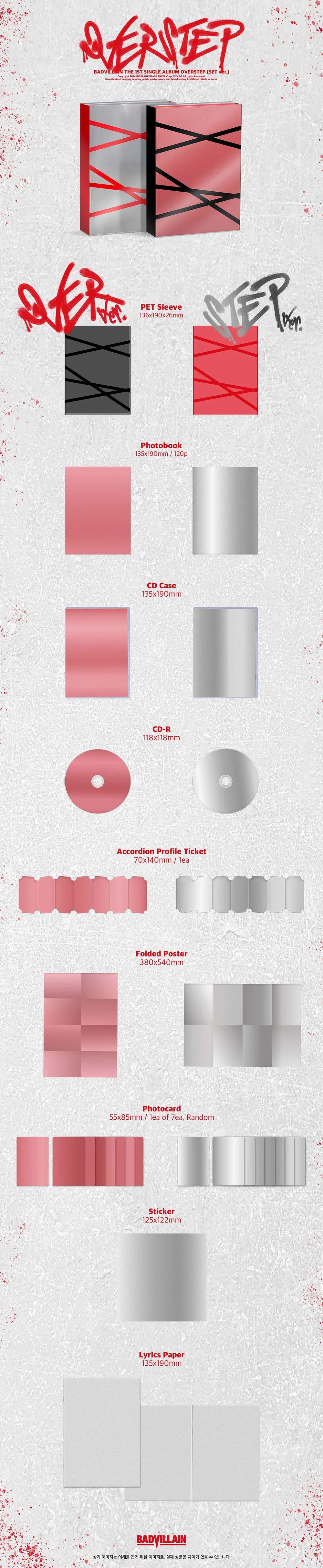 BadVillain 1st Single - Overstep Photobook (Set)