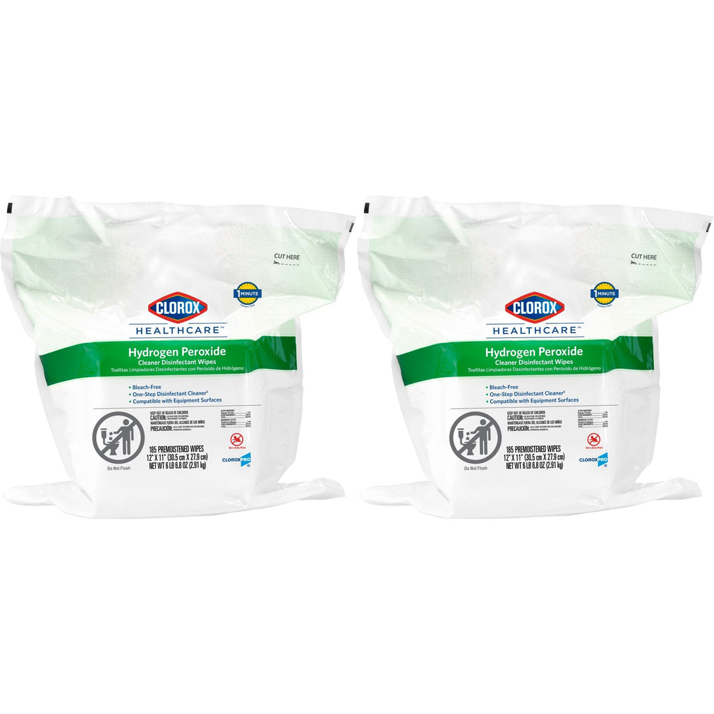 Clorox Healthcare® Hydrogen Peroxide Cleaner Disinfectant Wipes, Refill Pouch 30827