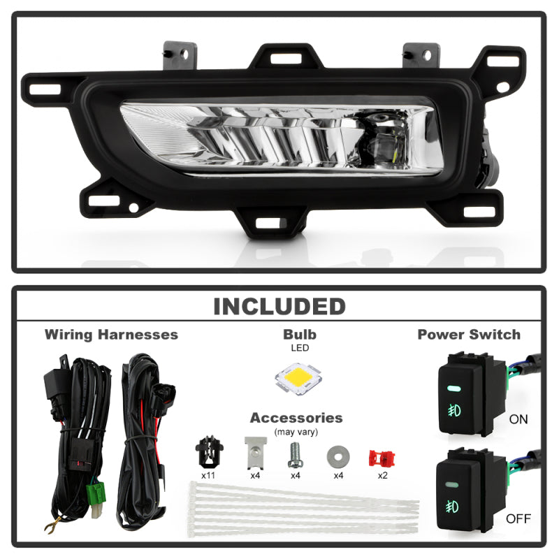 SPYDER 20-22 Nissan Titan OEM Style Fog Lights w/Switch (Bulbs Size - 5W) - Clear (FL-NT2020-LED-C) 9051333