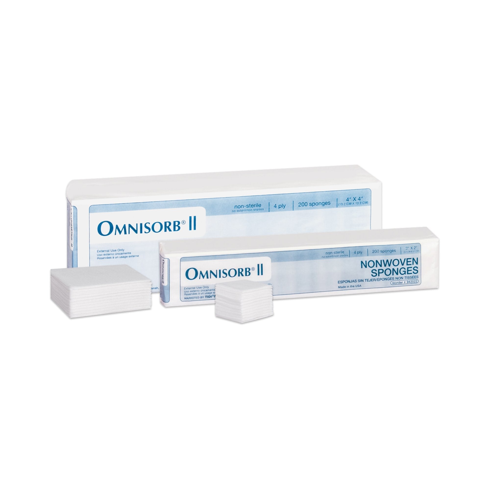 Omnisorb® Nonwoven Sponge, 4 x 4 Inch, 4-Ply 942044