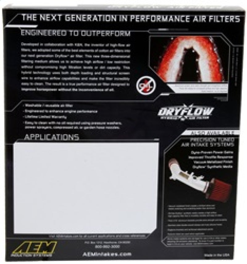 AEM Induction AEM 08 Nissan Sentra 2.5L DryFlow Air Filter 28-20409