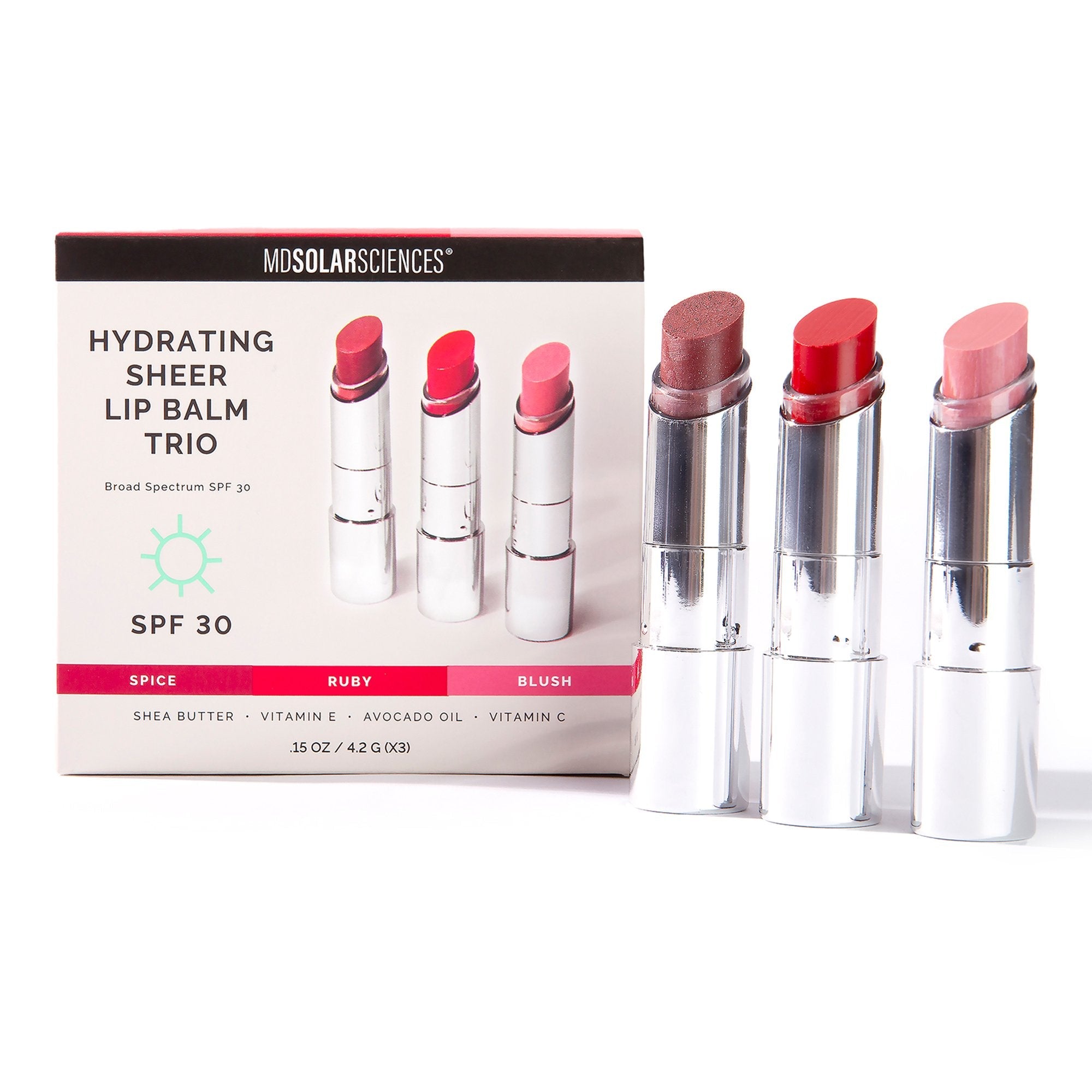 MDSolarSciences® Hydrating Sheer Lip Balm, Vivids Trio 4000106