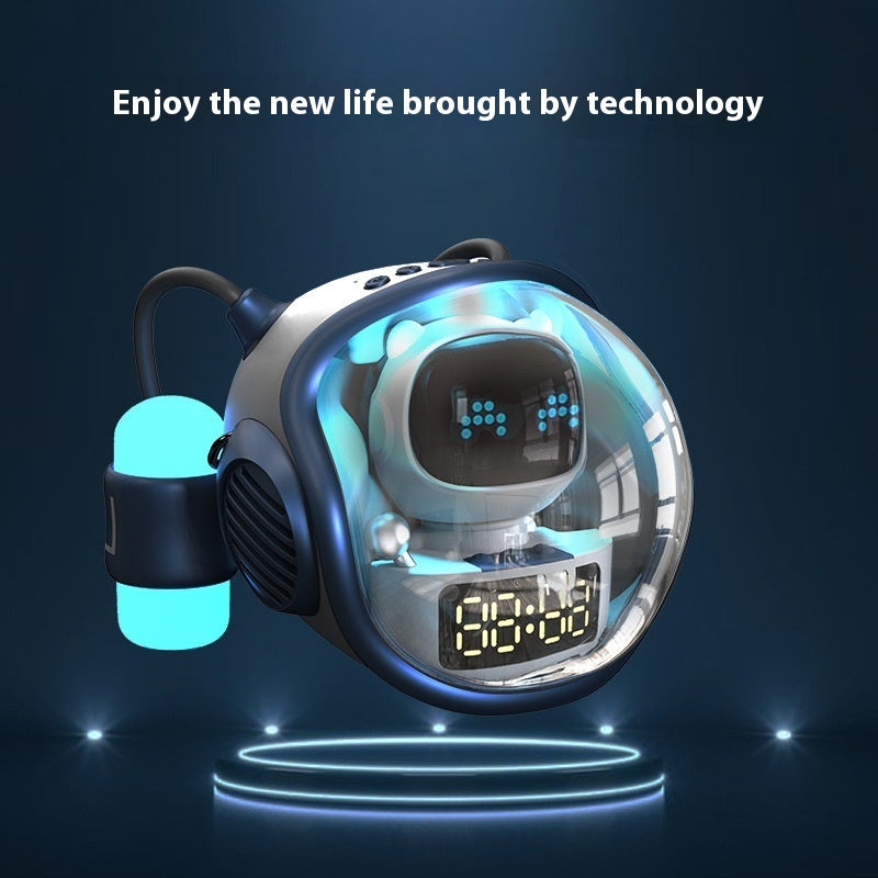 Intelligent AI Voice Dialogue Rhythm Ambience Light Subwoofer Spaceship Bluetooth Audio