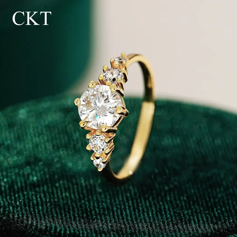 1ct VVS Moissanite French Luxury Ring