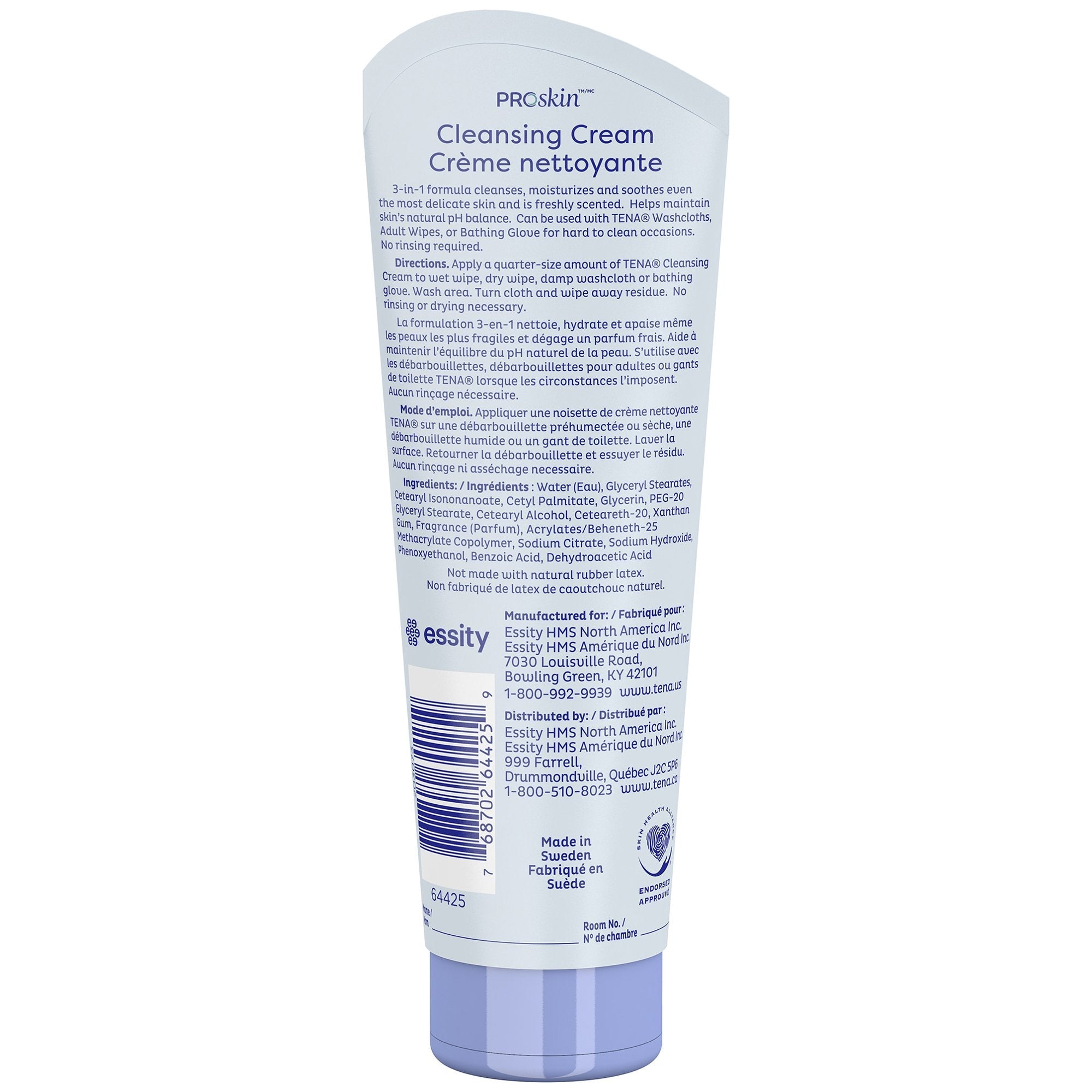 Tena® Body Wash Cleansing Cream, Alcohol-Free, White, 3-in-1 Formula, 8.5 ounces 64425
