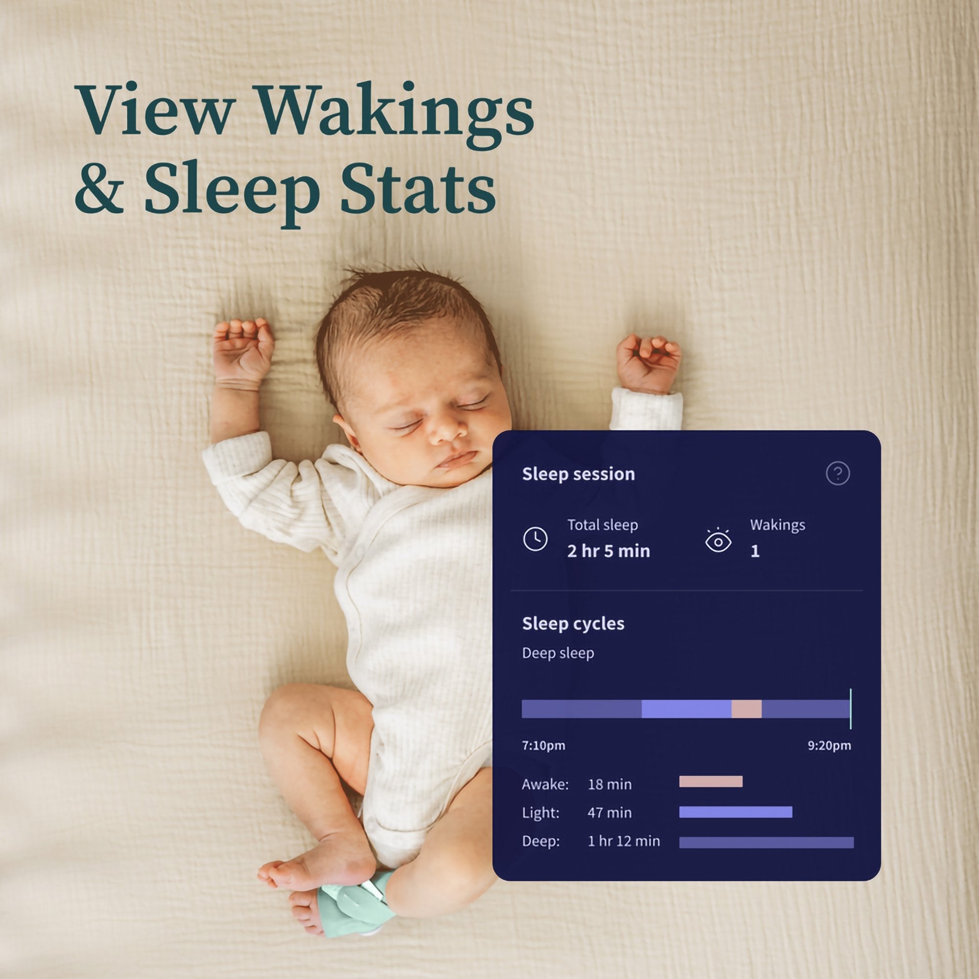 Baby Monitoring System Owlet® Dream Sock Bedtime Blue BM06N67MCJ