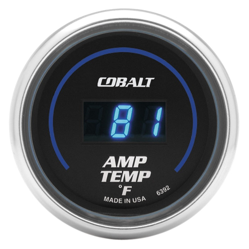 AutoMeter Gauge Stereo Amp Temperature 2-1/16in. 250 Deg. F Digital Cobalt 6392