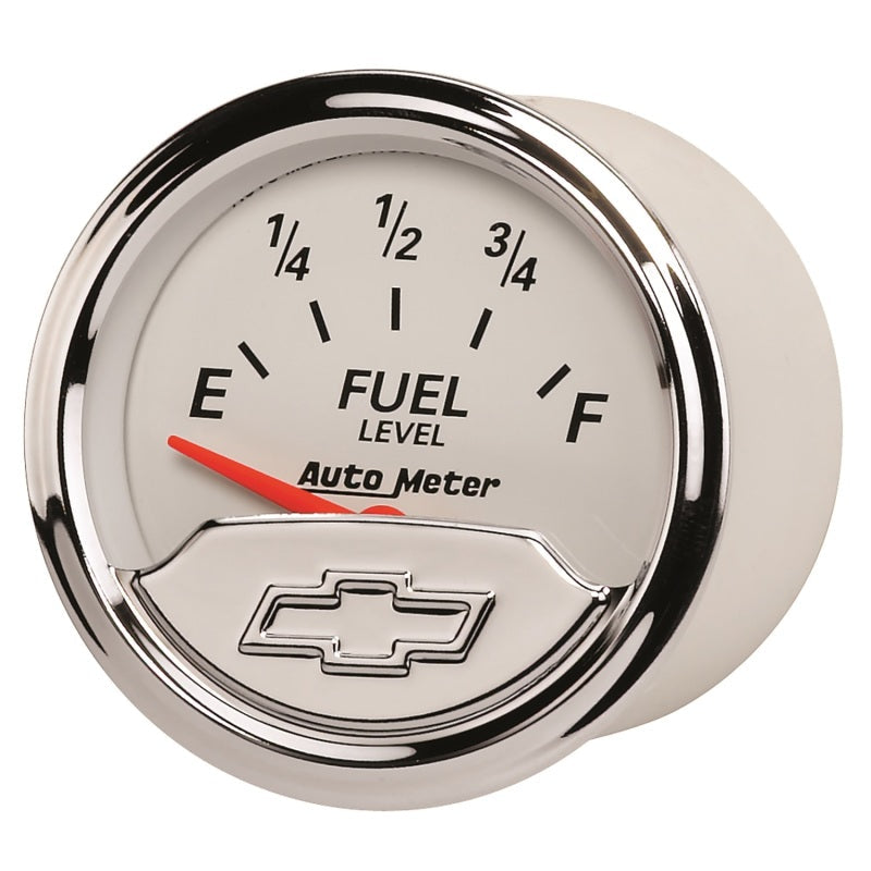 AutoMeter Gauge Fuel Level 2-1/16in. 240 Ohm(e) to 33 Ohm(f) Elec Chevrolet Heritage Bowtie 1317-00408