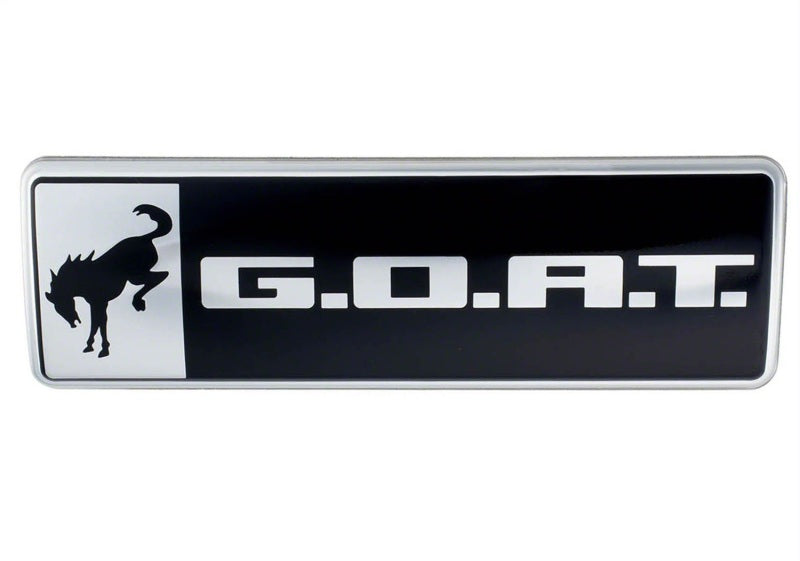 Ford Racing Bronco/Bronco Sport G.O.A.T. Badge - Black/Chrome M-1447-GOAT
