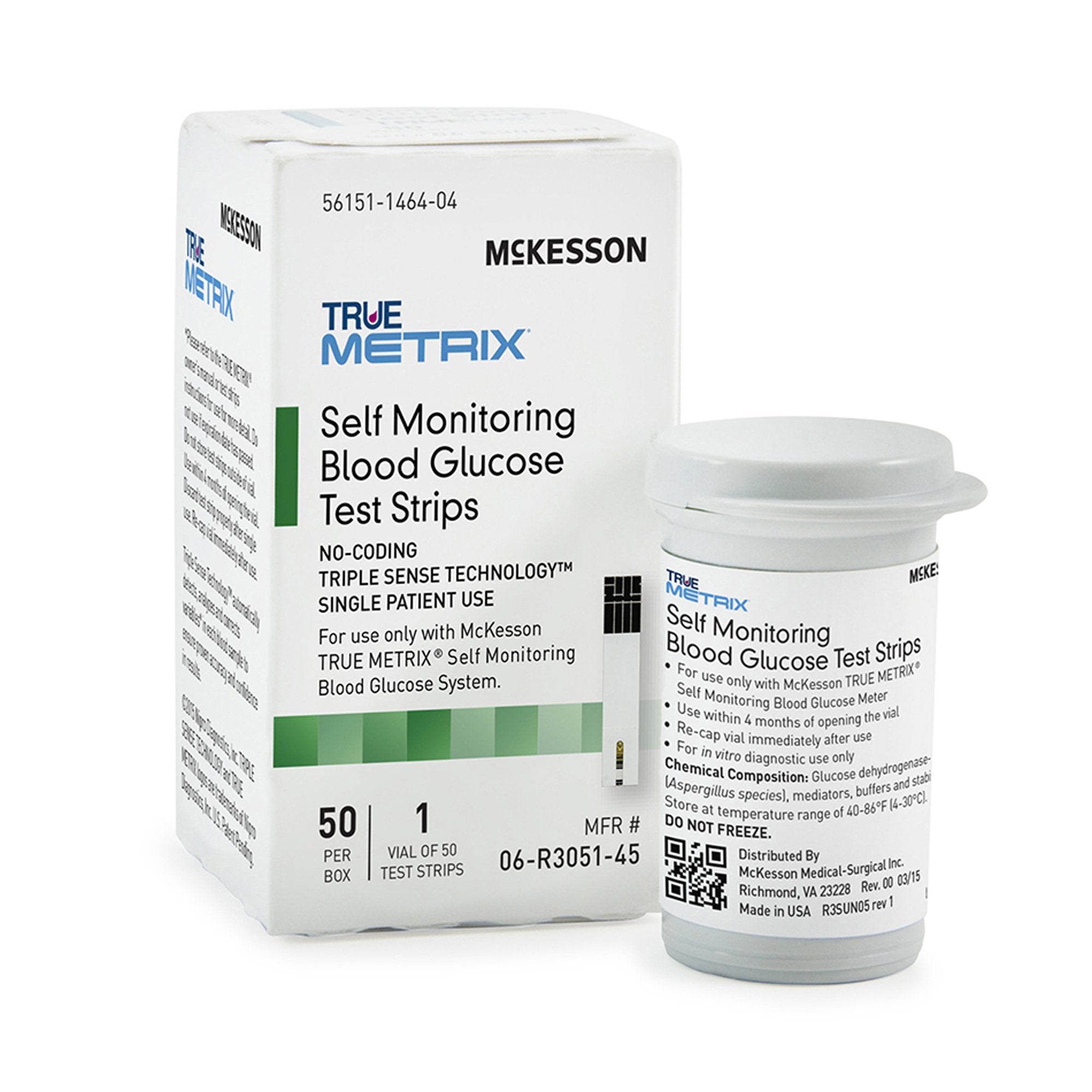 McKesson TRUE METRIX® Blood Glucose Test Strips 06-R3051-45