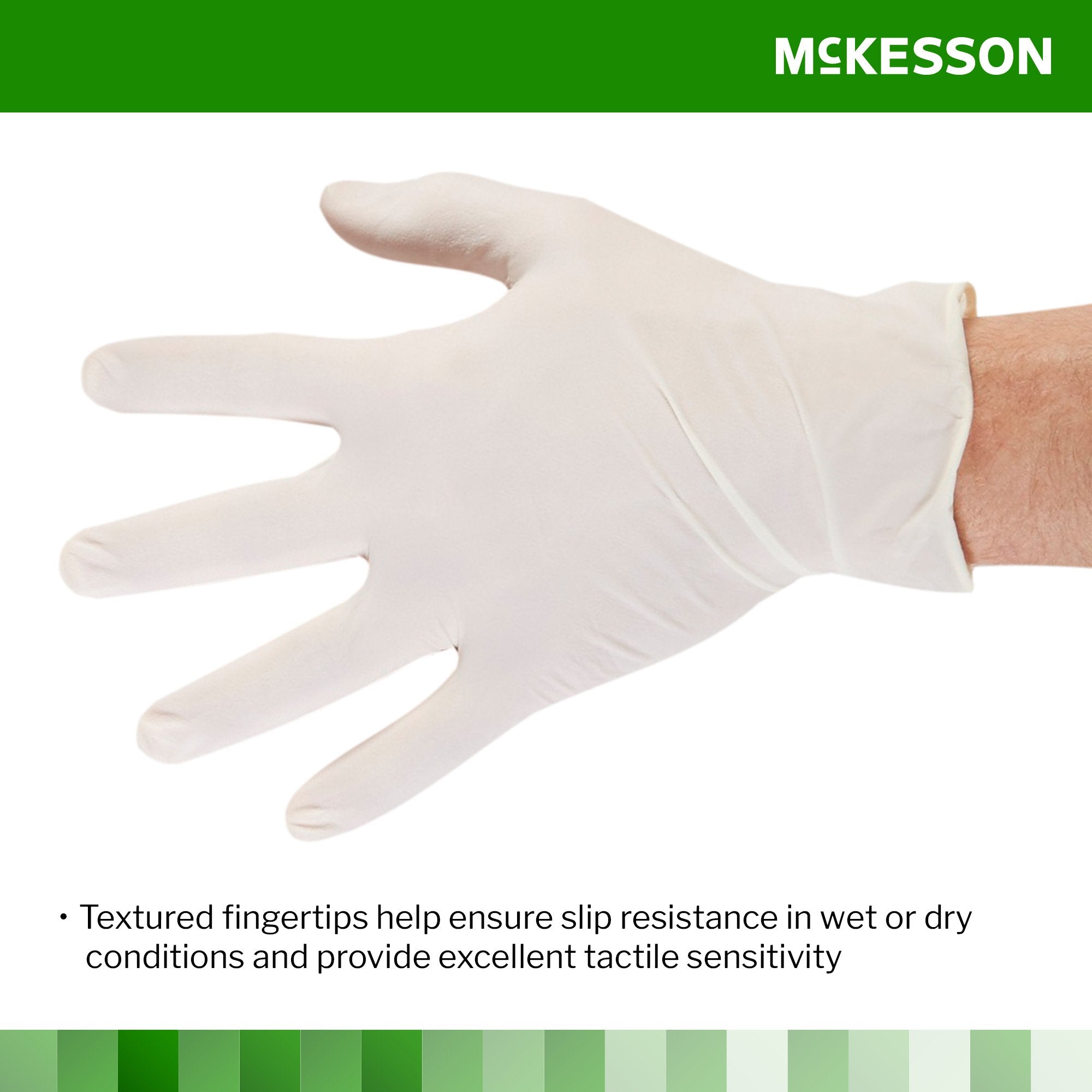 McKesson Confiderm® CL Latex Exam Glove, Small, Ivory 14-424