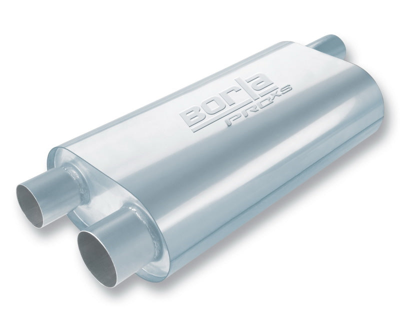 Borla Universal Oval Transverse Single 3in Inlet/2.5in Outlet 19in x 10.25in x 5.5in Turbo Muffler 40474