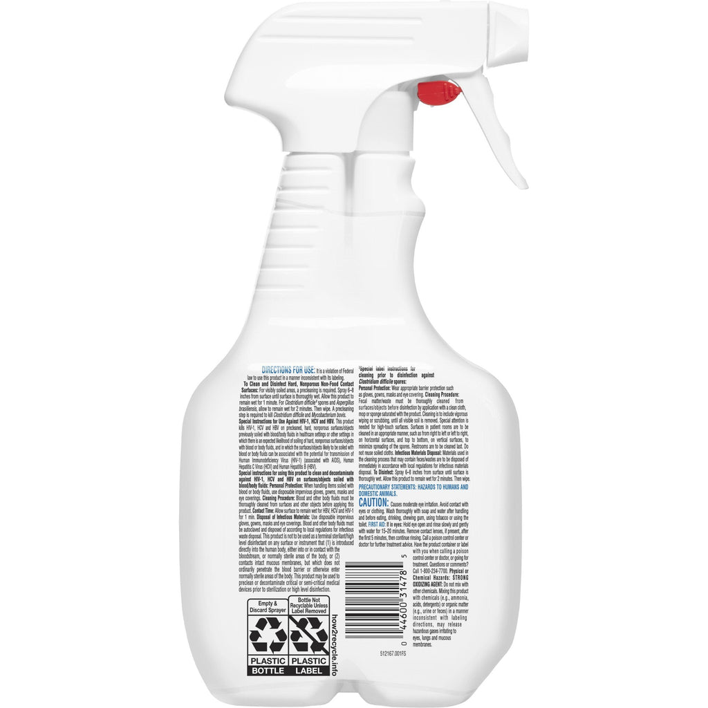 Clorox Healthcare® Fuzion™ Cleaner Disinfectant, 32-ounce Spray Bottle 31478