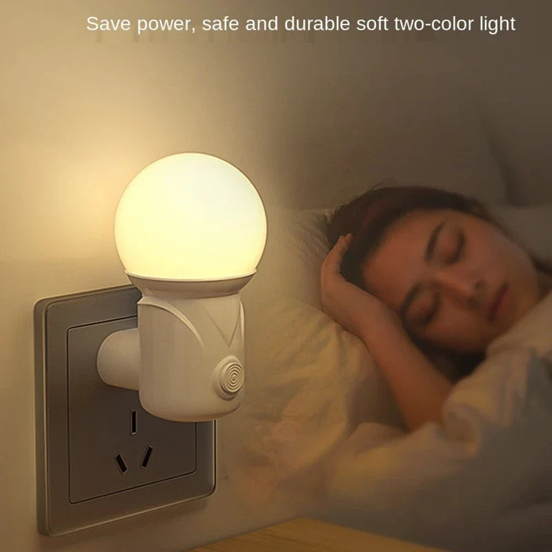 2 - Color Dimmable LED Night Light EU/US Plug - Eye - Protection Bedside Lamp for Nursery, Bedroom & Living Room - PhishStones Products