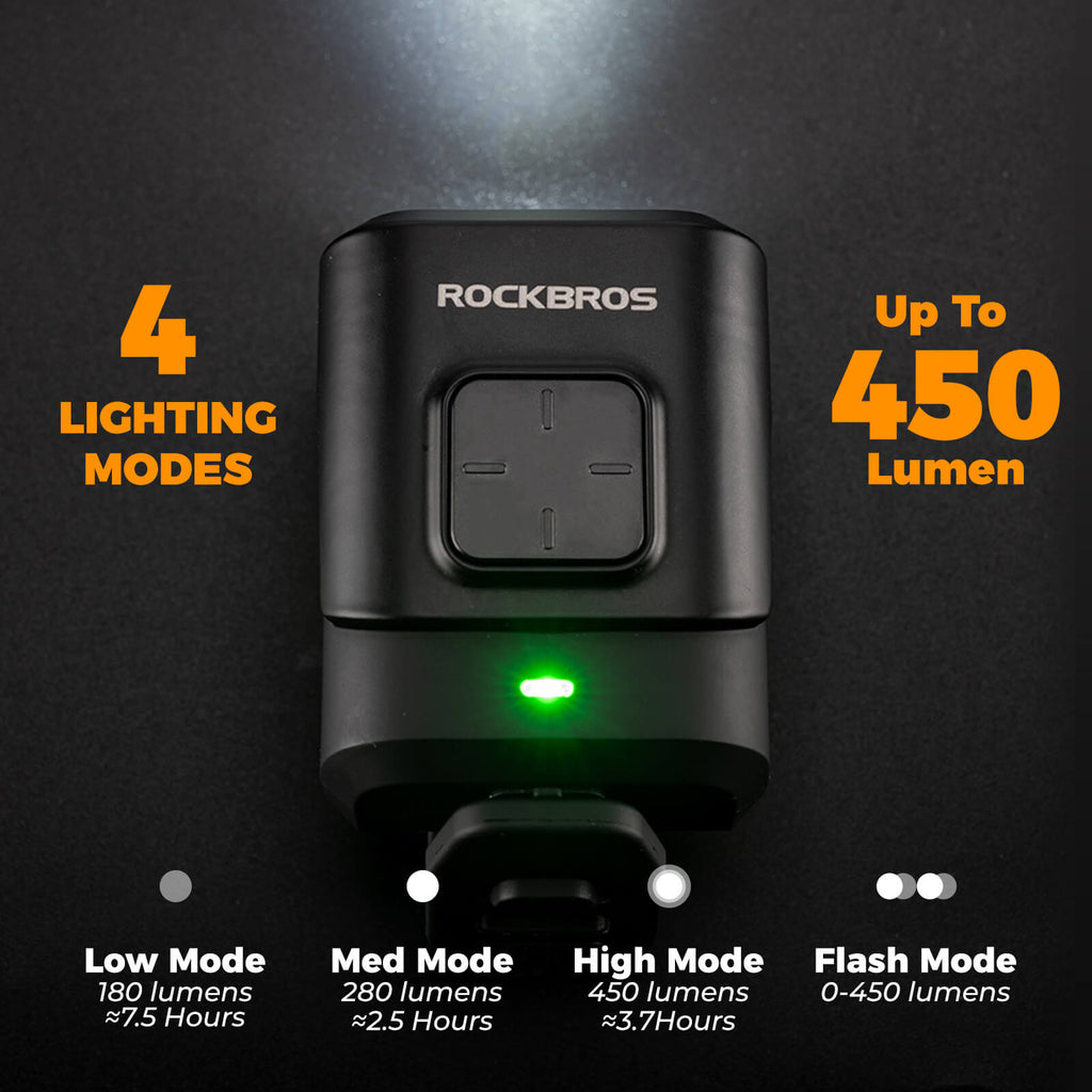 2-in-1 Bike Horn & Front Light - 450lm