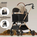 2 - in - 1 Foldable Pet Stroller with Detachable Carrier Bag – Portable Dog & Cat Cart for Small Pets - PhishStones Products