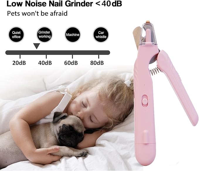2 In 1 Pet Nail Clipper and Grinder, Professional Electric Rechargeable Pet Nail Fast Trimmer, Painless, Claw Care Grooming, Smoothing, Silent - Shockproof, For Small, Large Dogs & Cats, upgraded - PhishStones Products