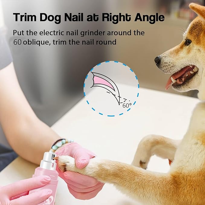 2 In 1 Pet Nail Clipper and Grinder, Professional Electric Rechargeable Pet Nail Fast Trimmer, Painless, Claw Care Grooming, Smoothing, Silent - Shockproof, For Small, Large Dogs & Cats, upgraded - PhishStones Products
