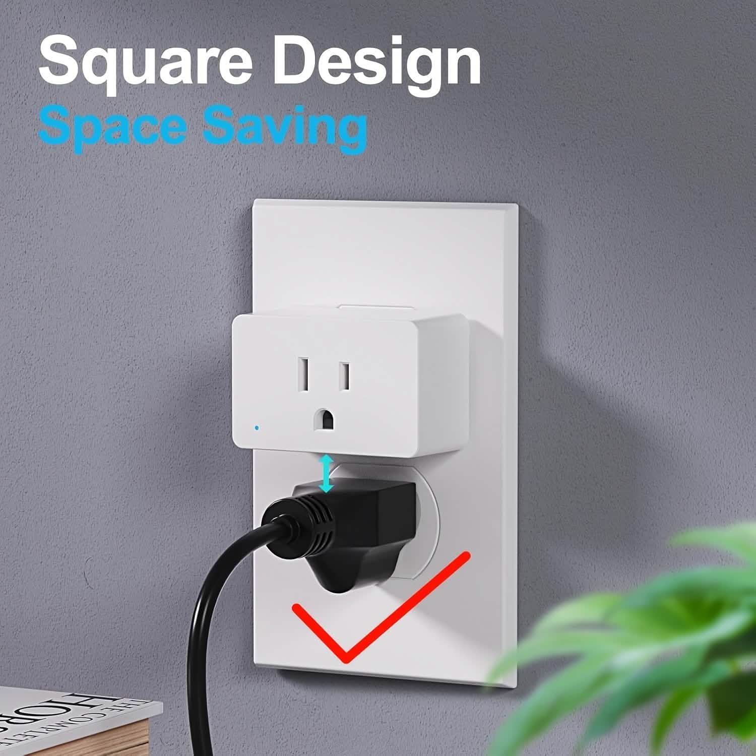 2 - Pack: WiFi Smart Plug – 15A, Timer & App Control, Works with Alexa & Google Home - PhishStones Products