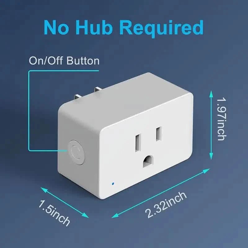 2 - Pack: WiFi Smart Plug – 15A, Timer & App Control, Works with Alexa & Google Home - PhishStones Products