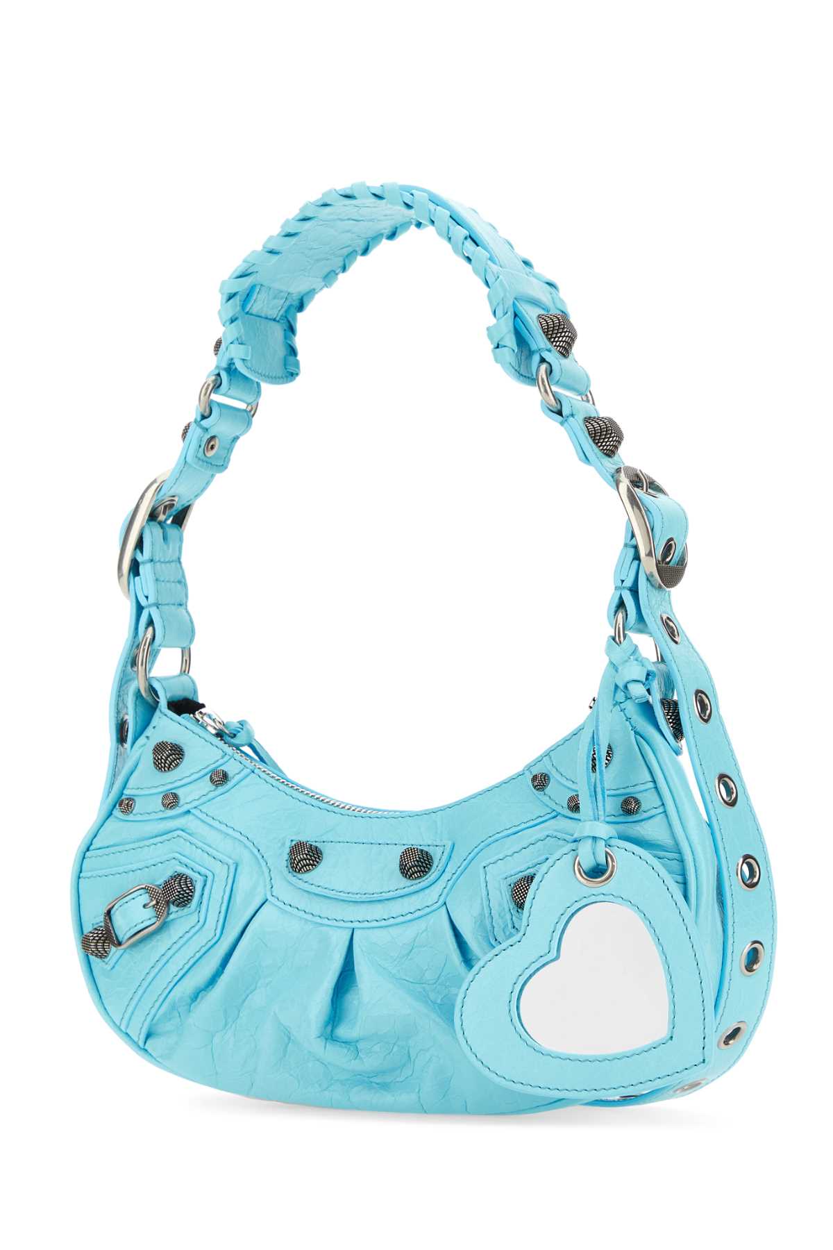 Balenciaga Women Light Blue Nappa Leather Le Cagole Xs Shoulder Bag