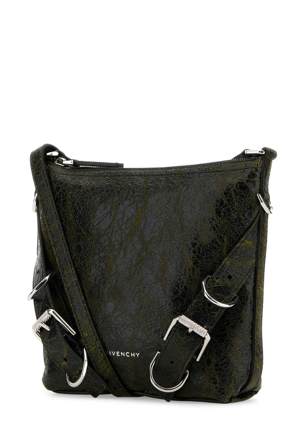 Givenchy Men Two-Tone Leather Voyou Crossbody Bag