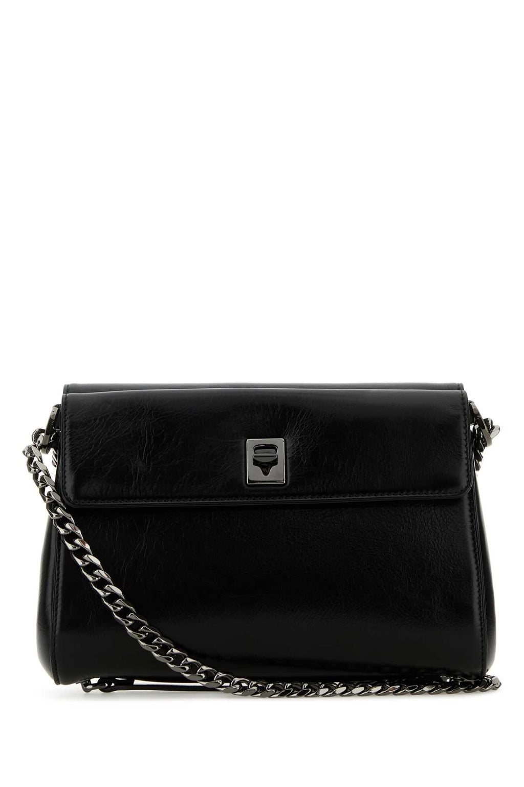 Valentino Garavani Women Black Leather Vlogo Shoulder
