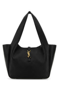 Saint Laurent Women Black Leather Le 5 Ã 7 Bea Shopping Bag