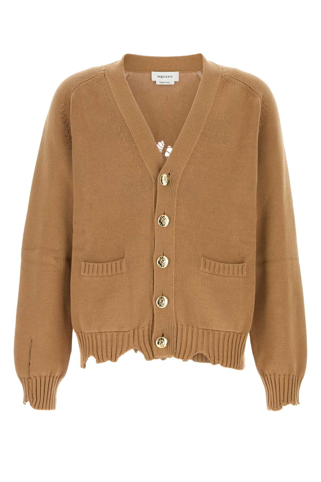 Alexander Mcqueen Men Biscuit Cotton Cardigan