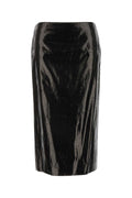 Alexander Mcqueen Women Black Canvas Skirt