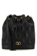 Valentino Garavani Women Black Nappa Leather Quiltie Bucket Bag