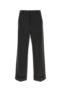Valentino Garavani Men Charcoal Wool Pant