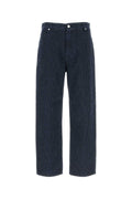 Fendi Men Embroidered Stretch Denim Jeans