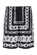 Versace Men Printed Silk Bermuda Shorts