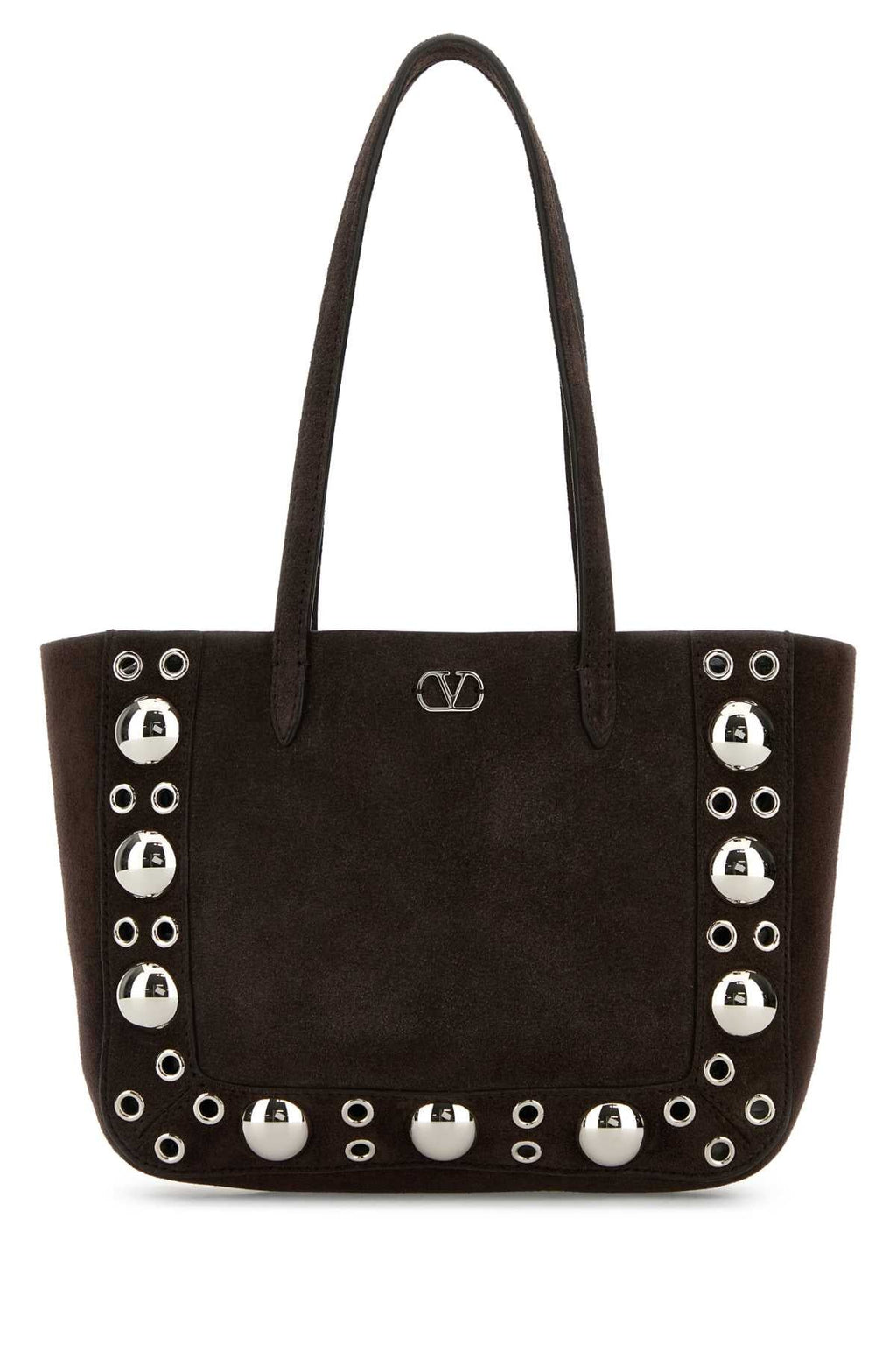 Valentino Garavani Women Brown Suede Nellcã´Te Shopping Bag