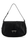Alexander Mcqueen Men Black Leather Maxi Satchel Shoulder Bag