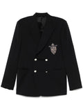 Fendi Men Straight-Cut Double Breasted Wool Jacket