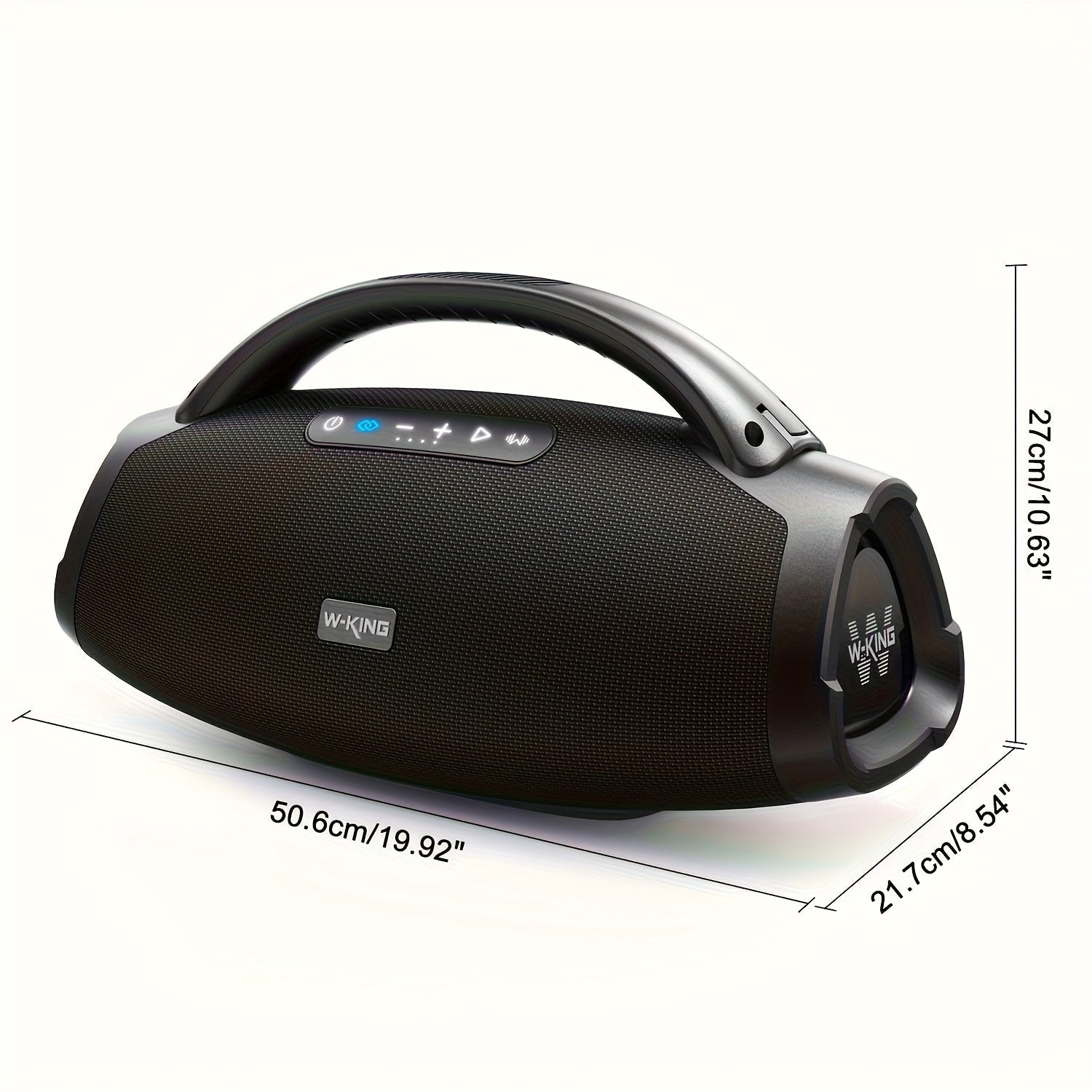 200W RMS 300W Peak Ultimate Portable Wireless Speaker, Large Outdoor Speaker with App Control, Consisting of a 3-Way System with 5 Drivers, for Party Speaker with Bass Enhancement, USB, TF Card, AUX, And Guitar Input