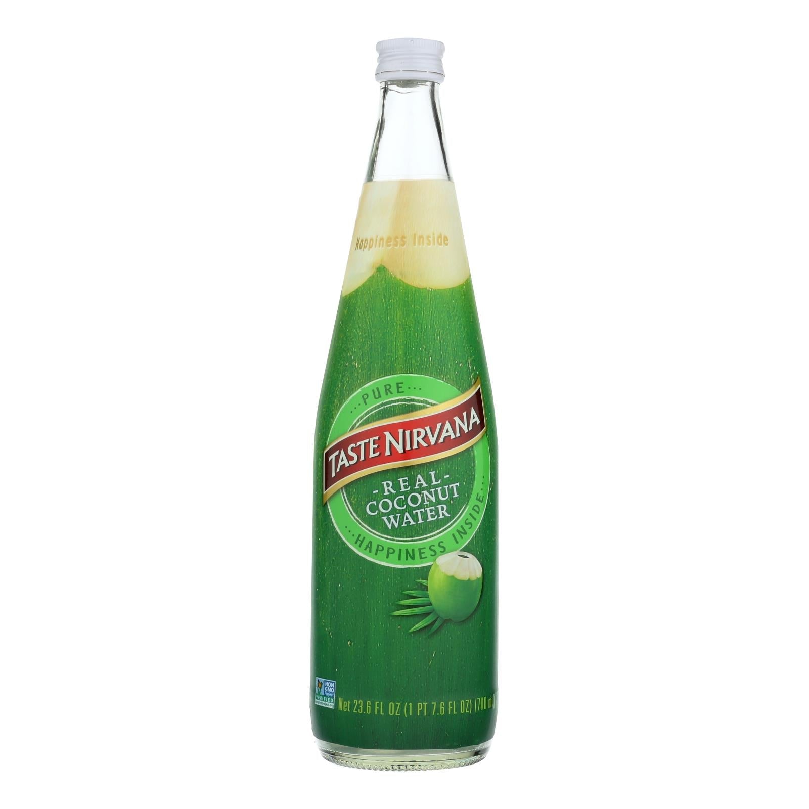 Taste Nirvana Coconut Water, 23.6 fl. oz., Case of 6 — Pure, Non-GMO & Naturally Hydrating