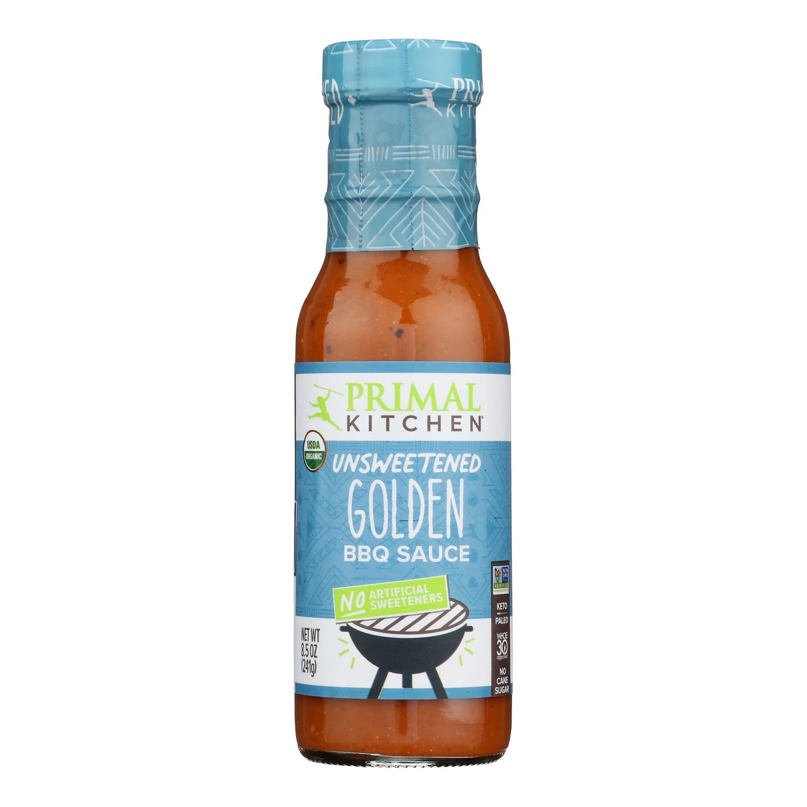 Primal Kitchen Golden BBQ Sauce, Unsweetened, Pack of 6, 8.5 Oz. Bottles