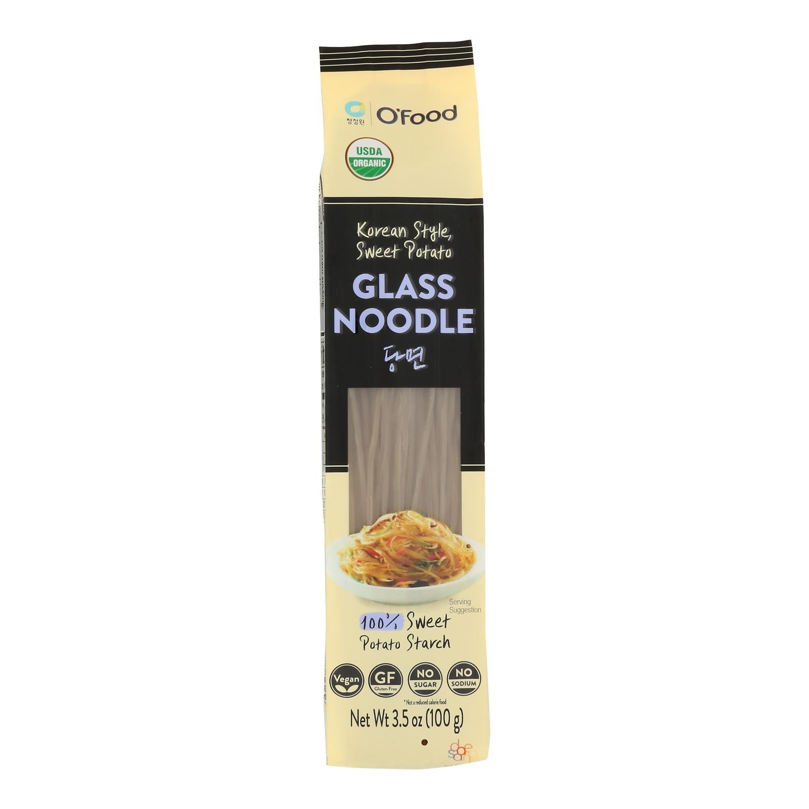 O'food Sweet Potato Glass Noodles, 3.5 oz, Pack of 12 - Korean Vermicelli for Japchae & Stir-Fry