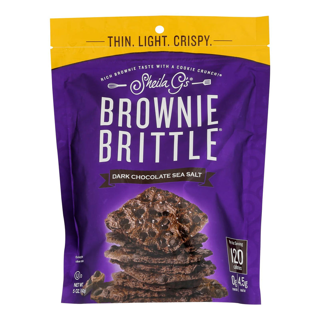 Sheila G's Brownie Brittle, Dark Chocolate Sea Salt, 5 oz, Case of 6