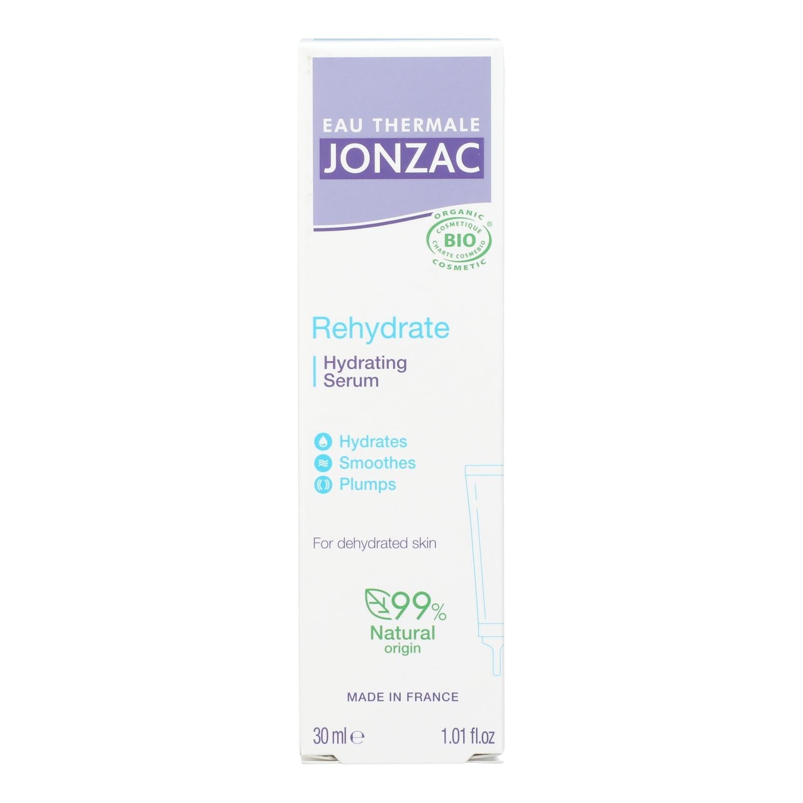 Eau Thermale Jonzac, Organic Hydrating Serum, 1.01 fl oz, Pack of 6, Hyaluronic Acid