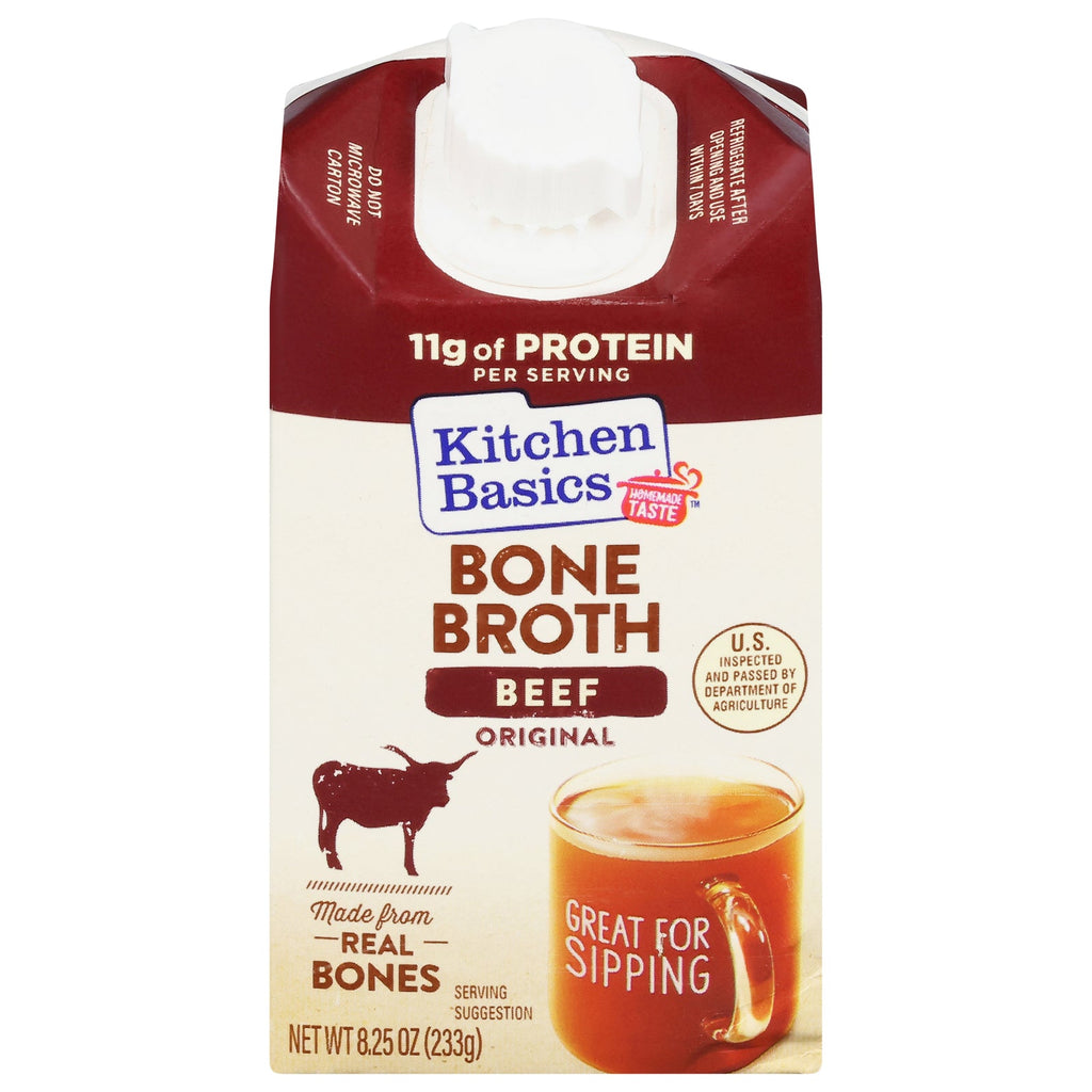 Kitchen Basics Beef Bone Broth, 8.25 fl oz, Case of 12