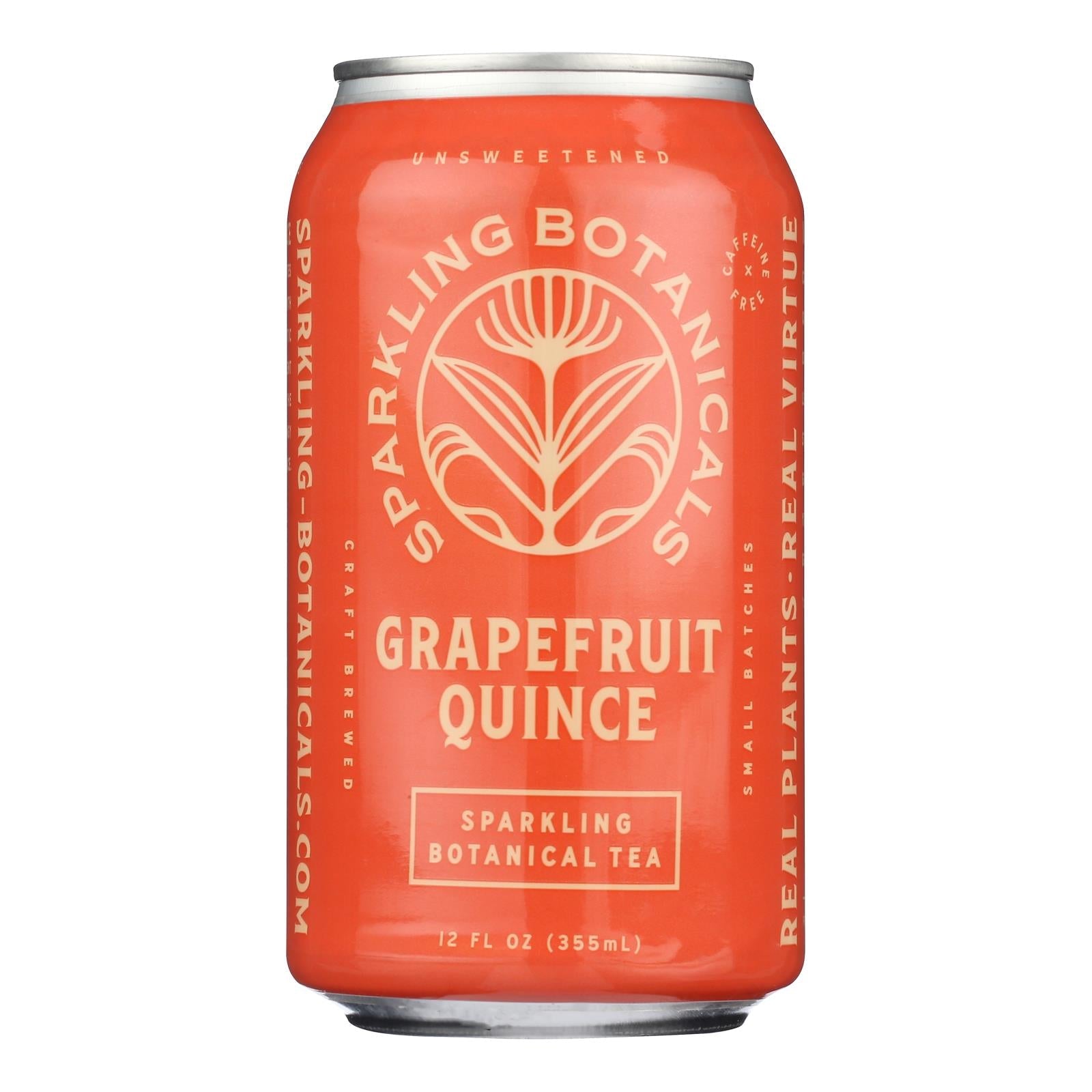 Rishi Sparkling Botanicals Grapefruit Quince Tea, 12 fl oz  (Pack of 12)