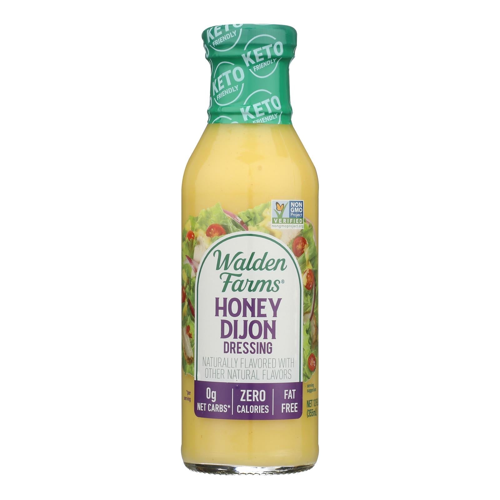 Walden Farms Honey Dijon Dressing - Pack of 6 (12 fl oz ) - Sugar-Free & Calorie-Free